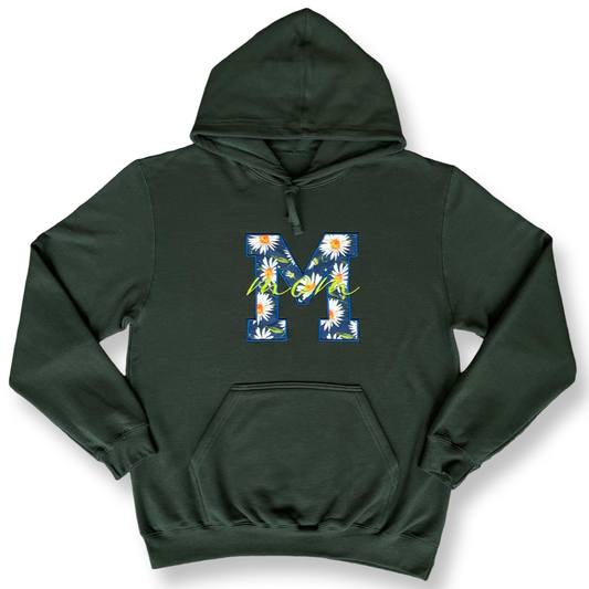 Hoodie bordada Sunny Mom – Verde bosque | Hilo Negro