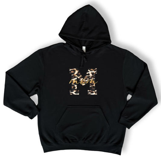 Hoodie bordada Roar Mom – Negra | Hilo Negro