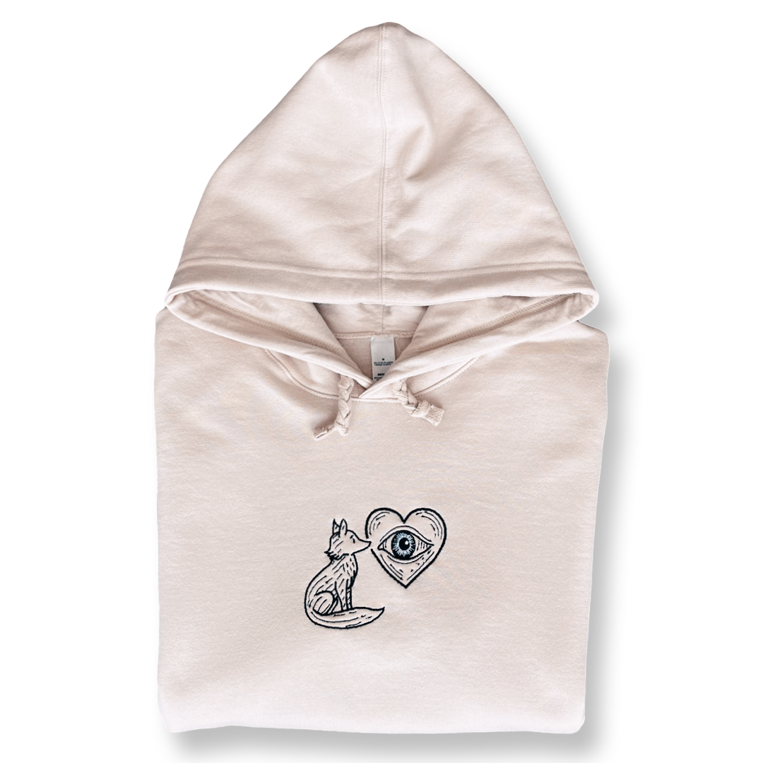 Hoodie bordado "Lo esencial es invisible a los ojos" | Hilo Negro