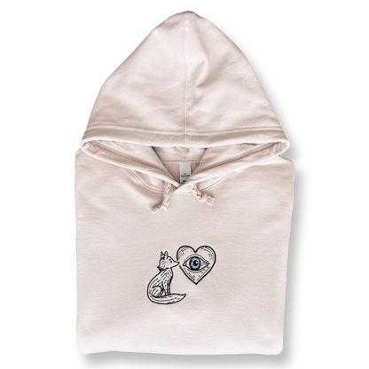 Hoodie bordado "Lo esencial es invisible a los ojos" | Hilo Negro