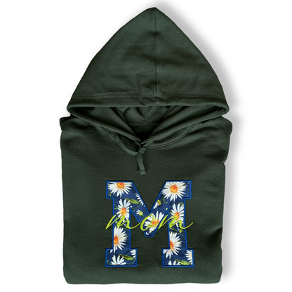 Hoodie bordada Sunny Mom – Verde bosque | Hilo Negro