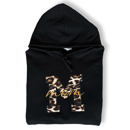 Hoodie bordada Roar Mom – Negra | Hilo Negro