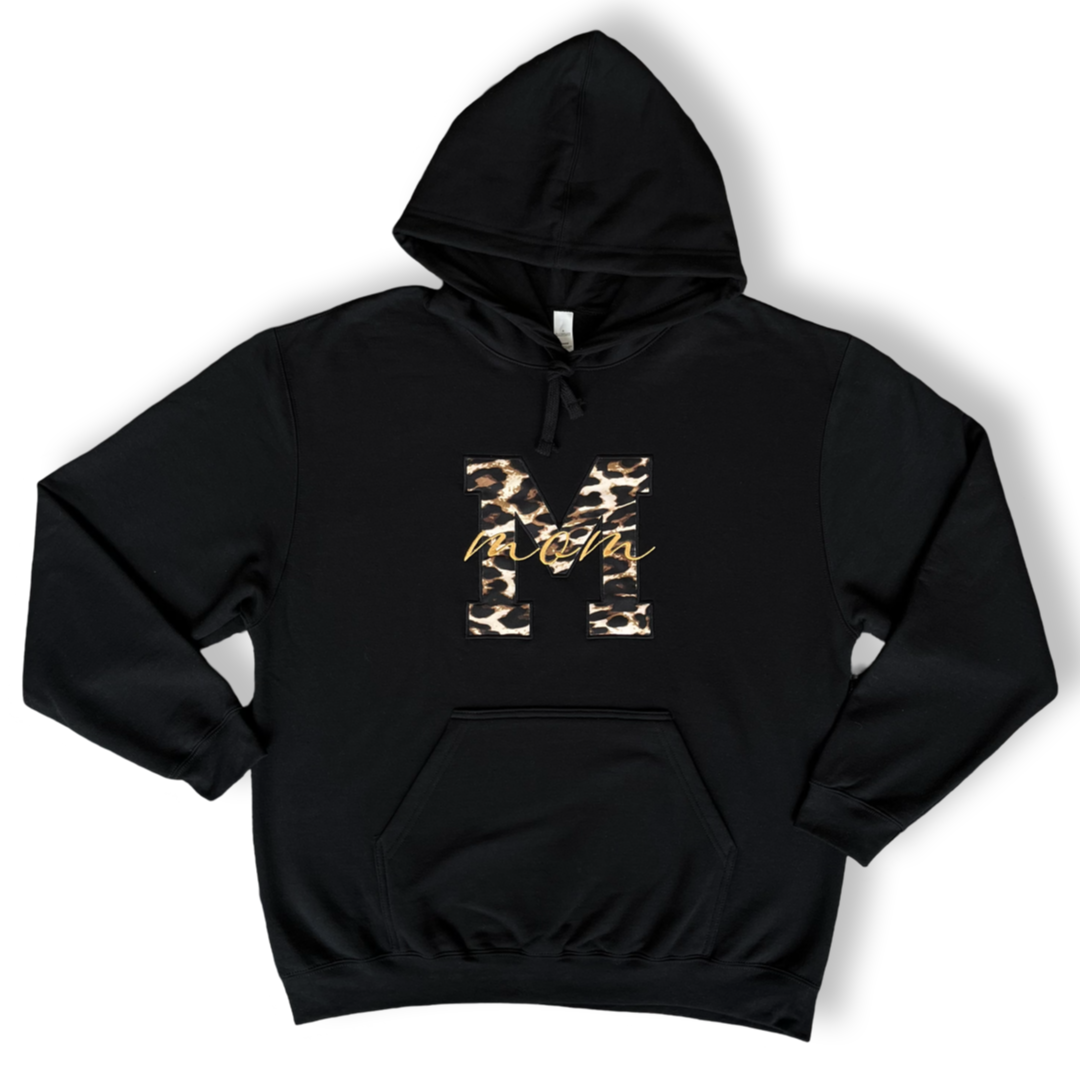 Hoodie bordada Roar Mom – Negra | Hilo Negro